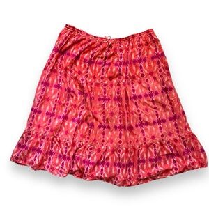 Vintage‎ Jane Ashley Pink Purple Tie Dye Midi Skirt Women’s Plus Size 2X Boho